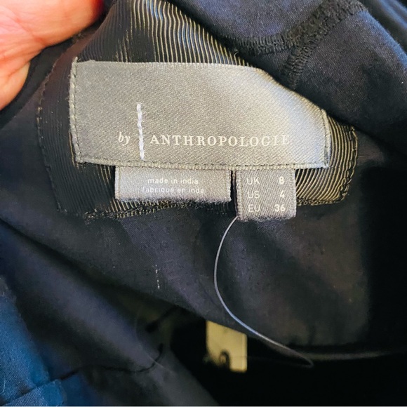 Anthropologie NWT Black Cutwork Mini Shift Dress Size 4 - Picture 9 of 9